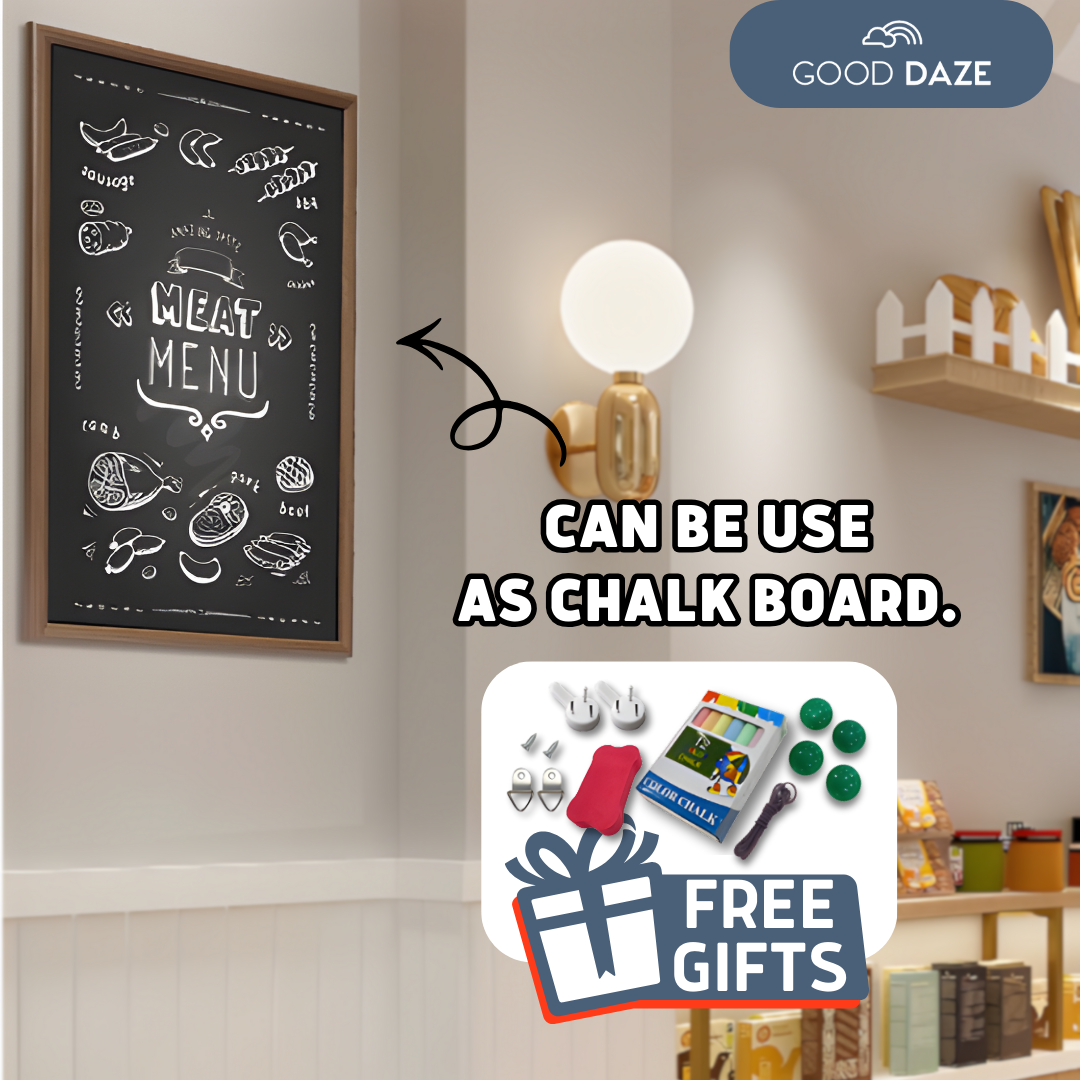 GOOD DAZE Blackboard Magnetic Wall Retro Message Board Magnet Chalk ...
