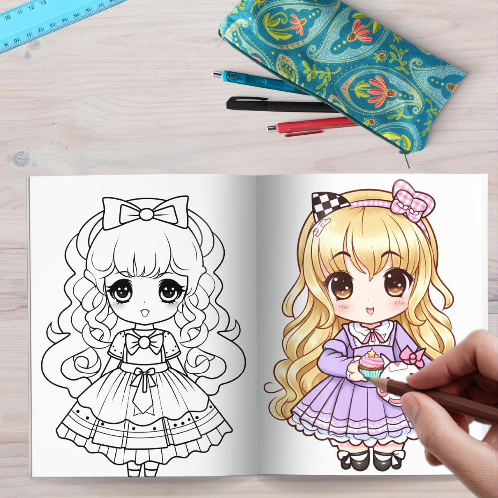 [PDF] 200 Cute Kawaii Coloring Pages For Kids | Shopee Malaysia