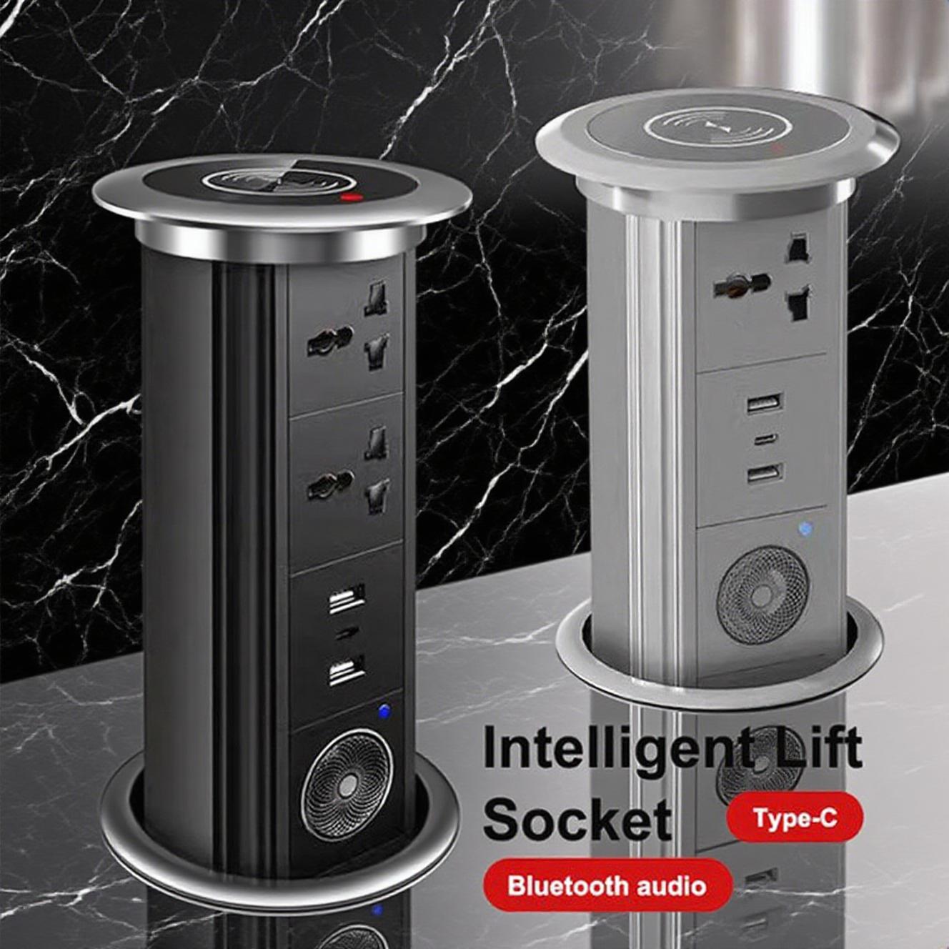 HAIKO One-Click Lift Socket Anti-pinch Durable PC Material Pop Up Power ...