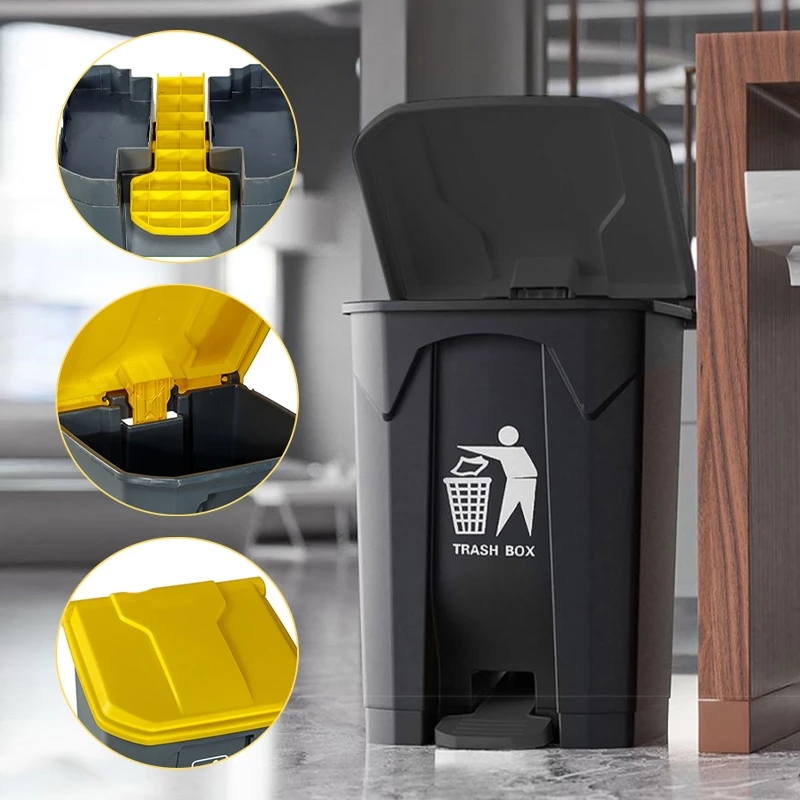Multisize Step Pedal Dustbin 20L-50L Hands-Free, Rustproof Odorproof ...