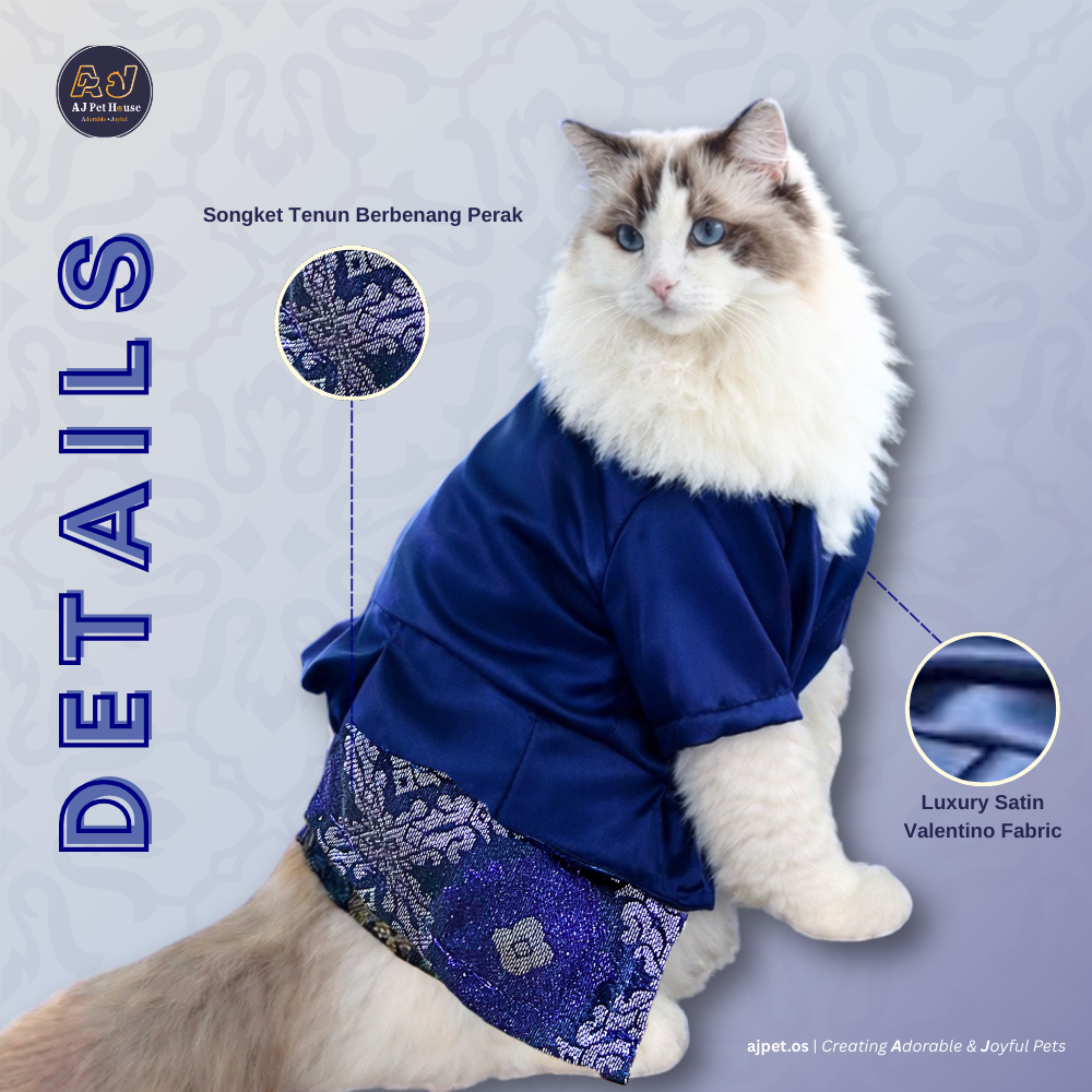 AJPET Baju Raya Kucing 2026 Baju Melayu Kucing Baju Raya Kucing Betina ...