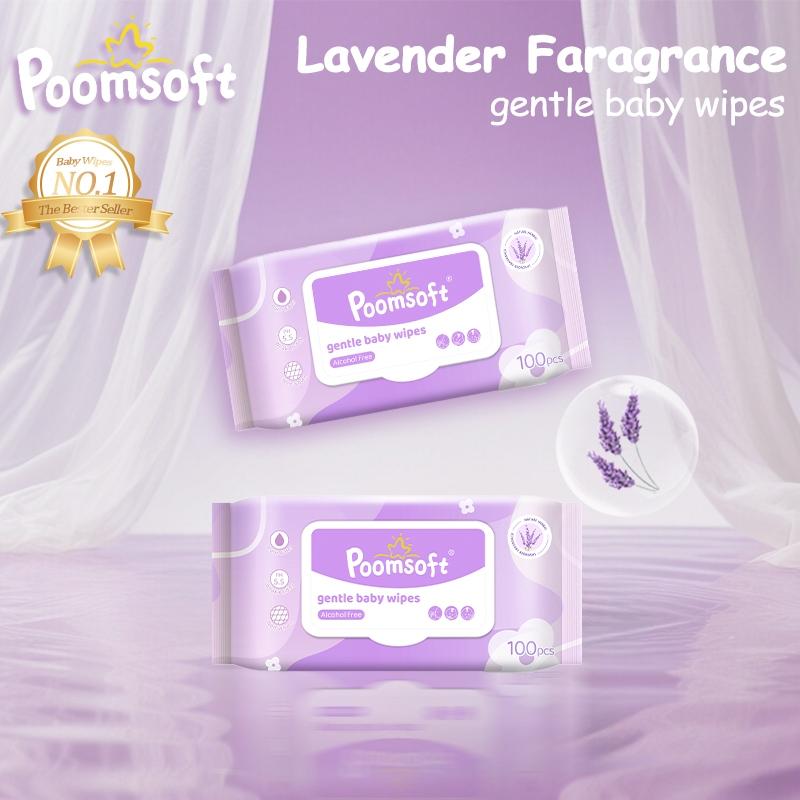 POOMSOFT Non Alcohol Baby Wet Wipes/Lavendar Wet Tissue (10Pack-1000Pcs ...