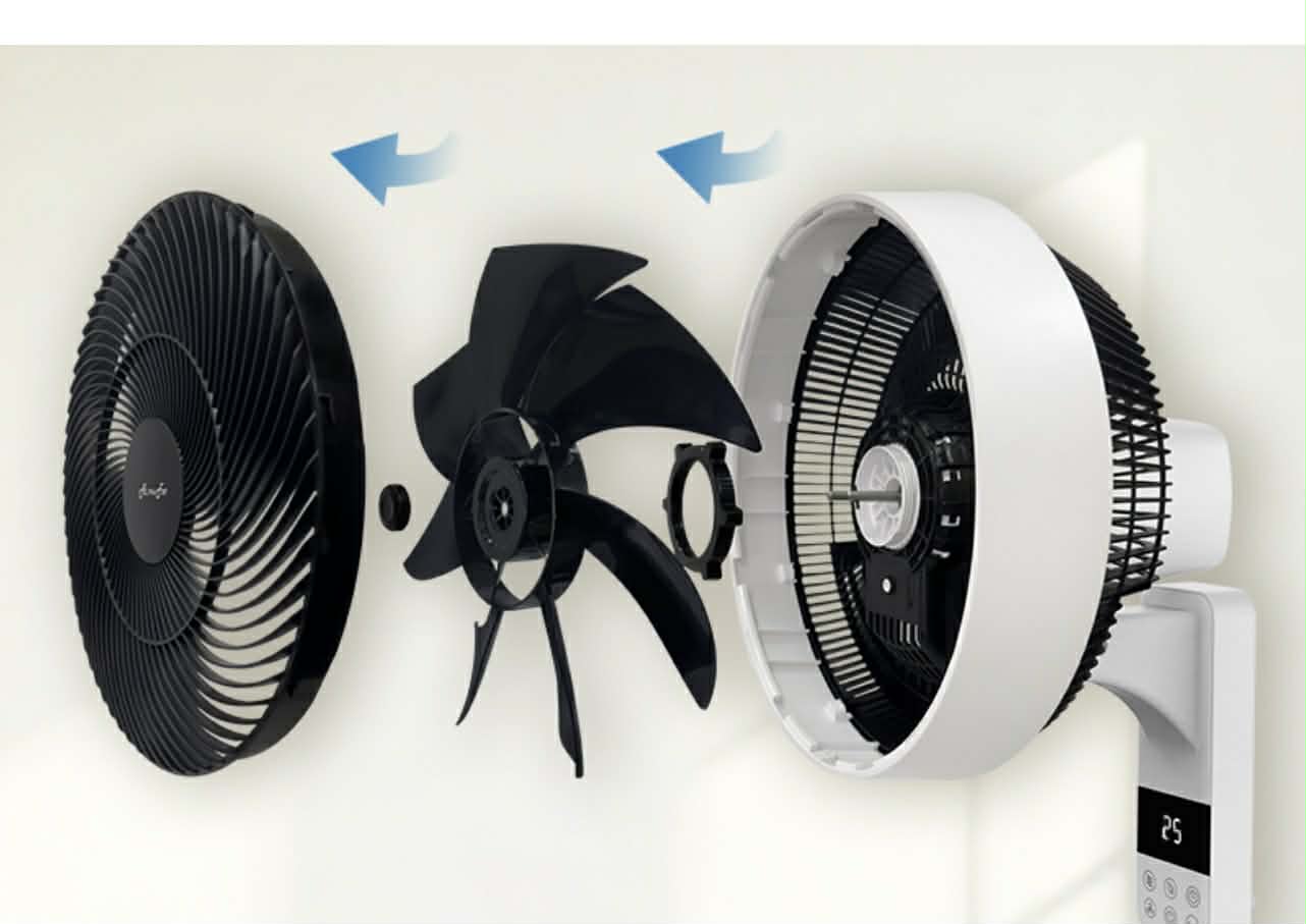 ALPHA MOTTO B32 Wall Fan 14 inches Blades 10 Speeds with Remote Control ...
