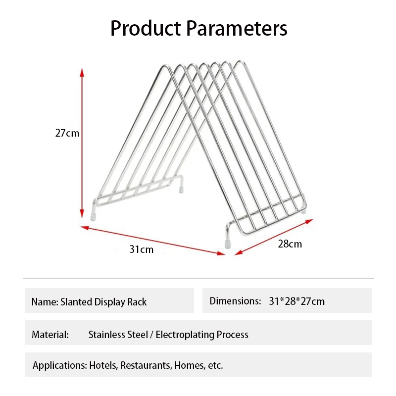 (6 Divider)Stainless Steel Chopping Board Rack Rak Papan Pemotong ...