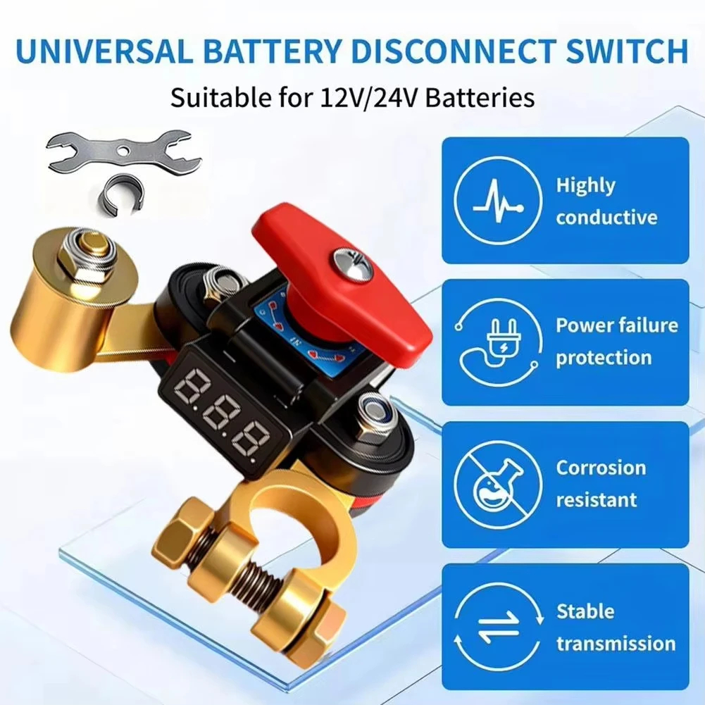 12V-24V Car Battery Disconnect Switch with Digital Display ...
