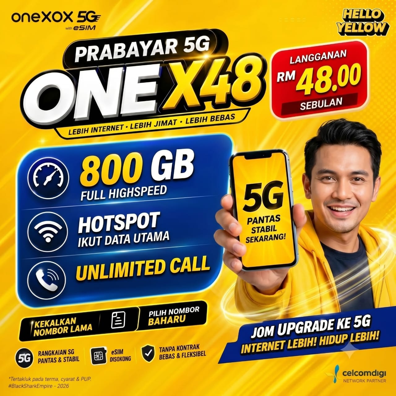 ONEXOX Unlimited Data Dan Call To All Network XOX Prepaid Simkad ...