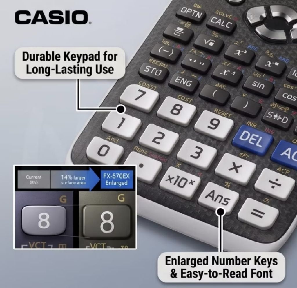 CASIO FX-570EX ClassWiz Engineering & Mathematics Scientific Calculator ...