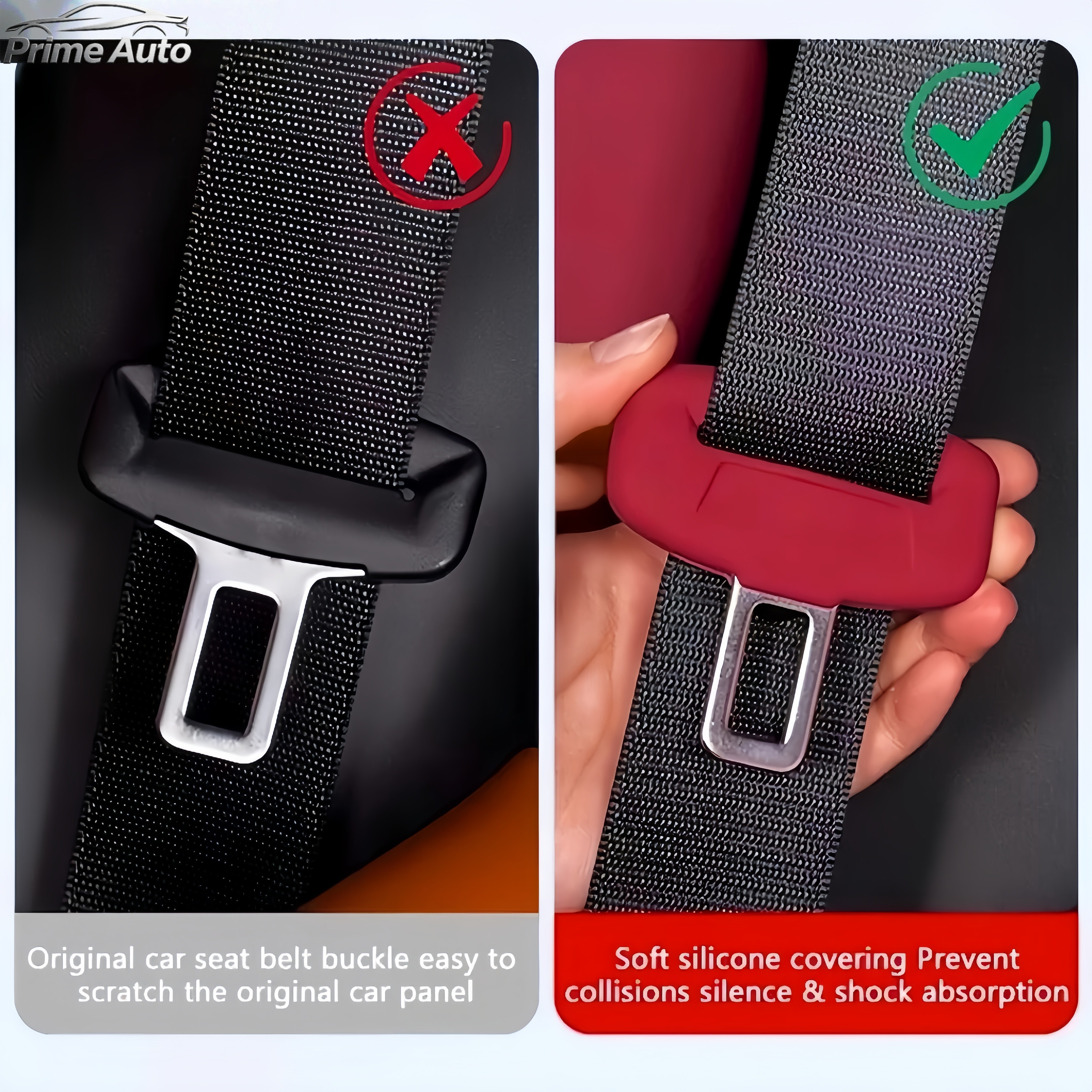 【Local Stock】4/2 Car Seat Belt Buckle Cover Rubber Protector Anti ...