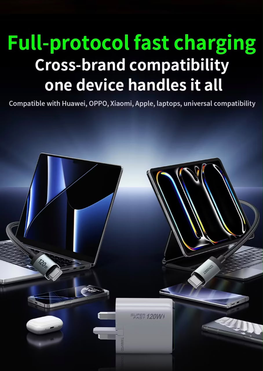 TRANYOO T-UK9C GaN 120W Super Fast Charge - Laptop Charger - Support ...
