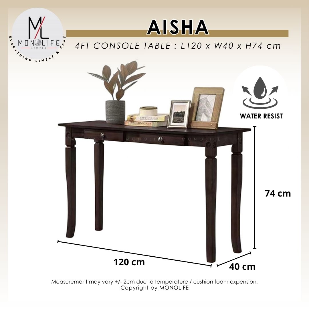 [MONO]* AISHA 3FT / 4FT Console Table | Foyer Table | Solid Wood ...