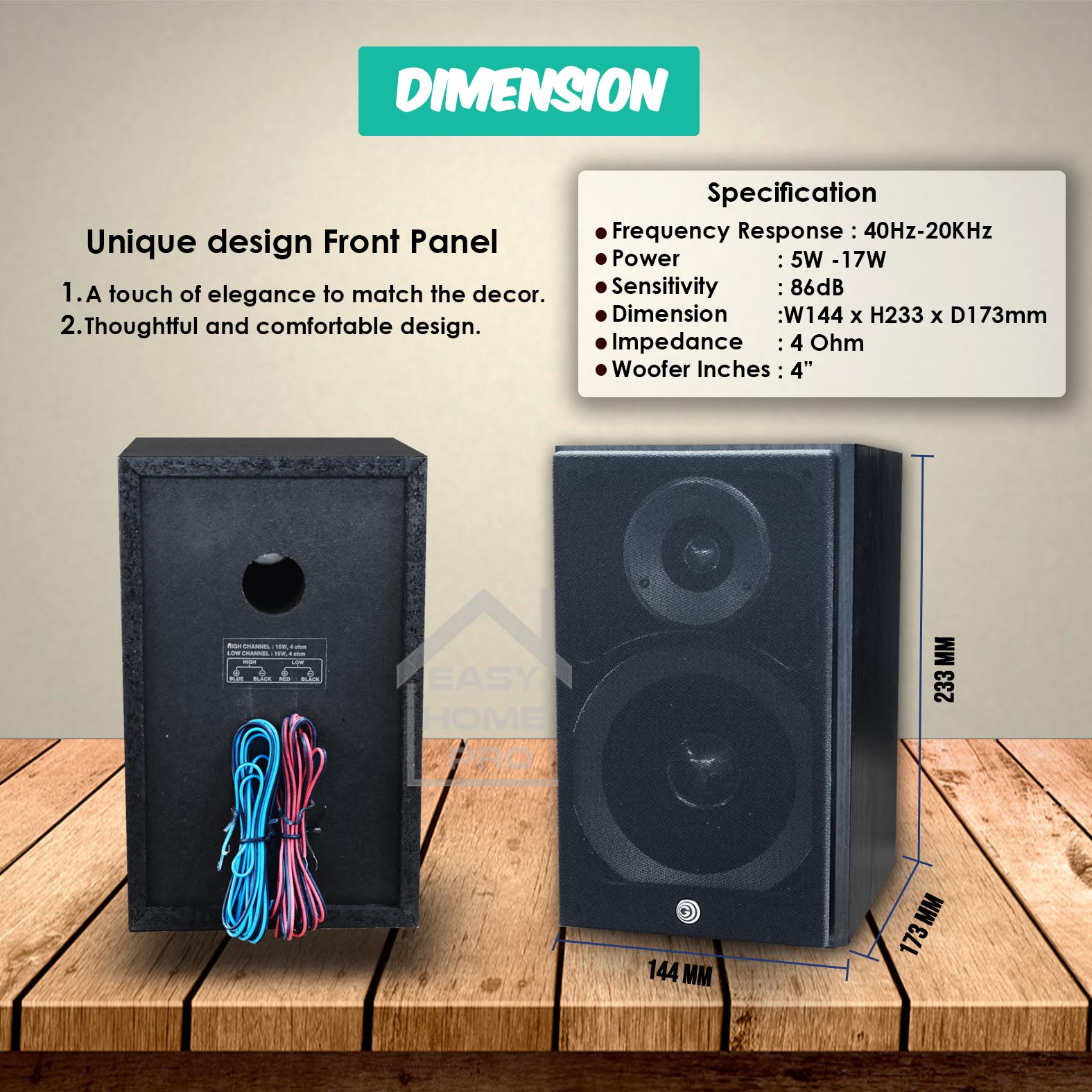 G 2.0 Passive Speaker Bookshelf Speakers Pair | Home Stereo High ...