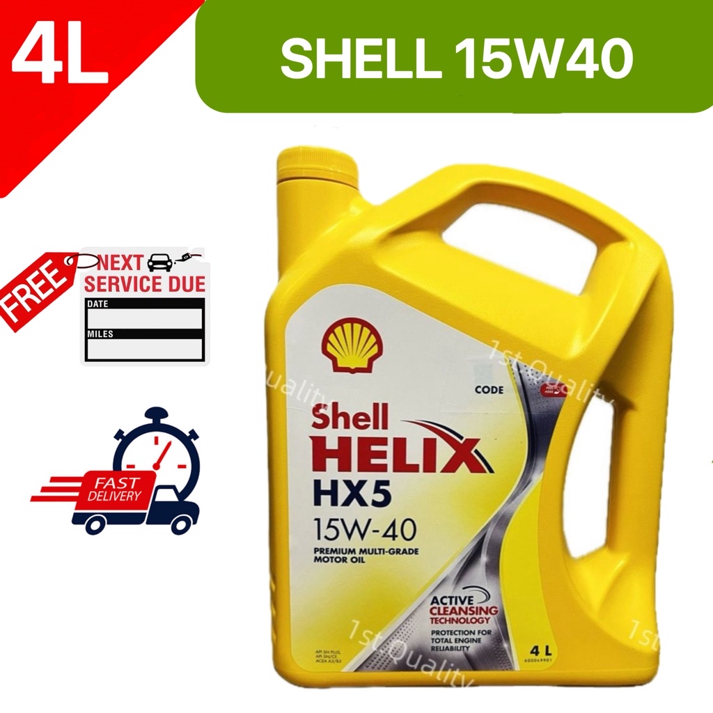 Shell Helix HX5 15W40 Mineral Engine Oil (4L) Proton Perodua Toyota ...