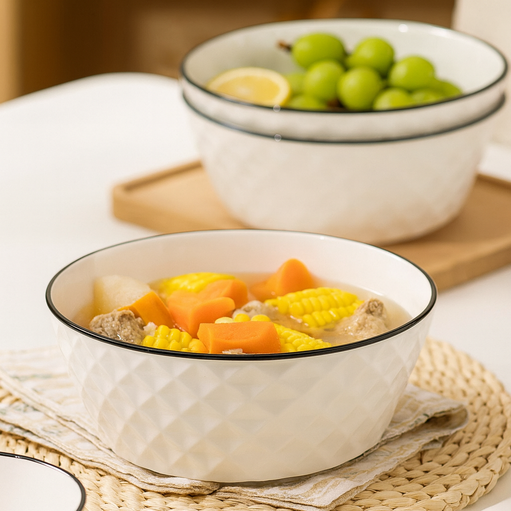 8' Big Bowl Ceramic/ Soup Bowl/Mangkuk Sup/ Mangkuk Besar/ Noodle Bowl ...