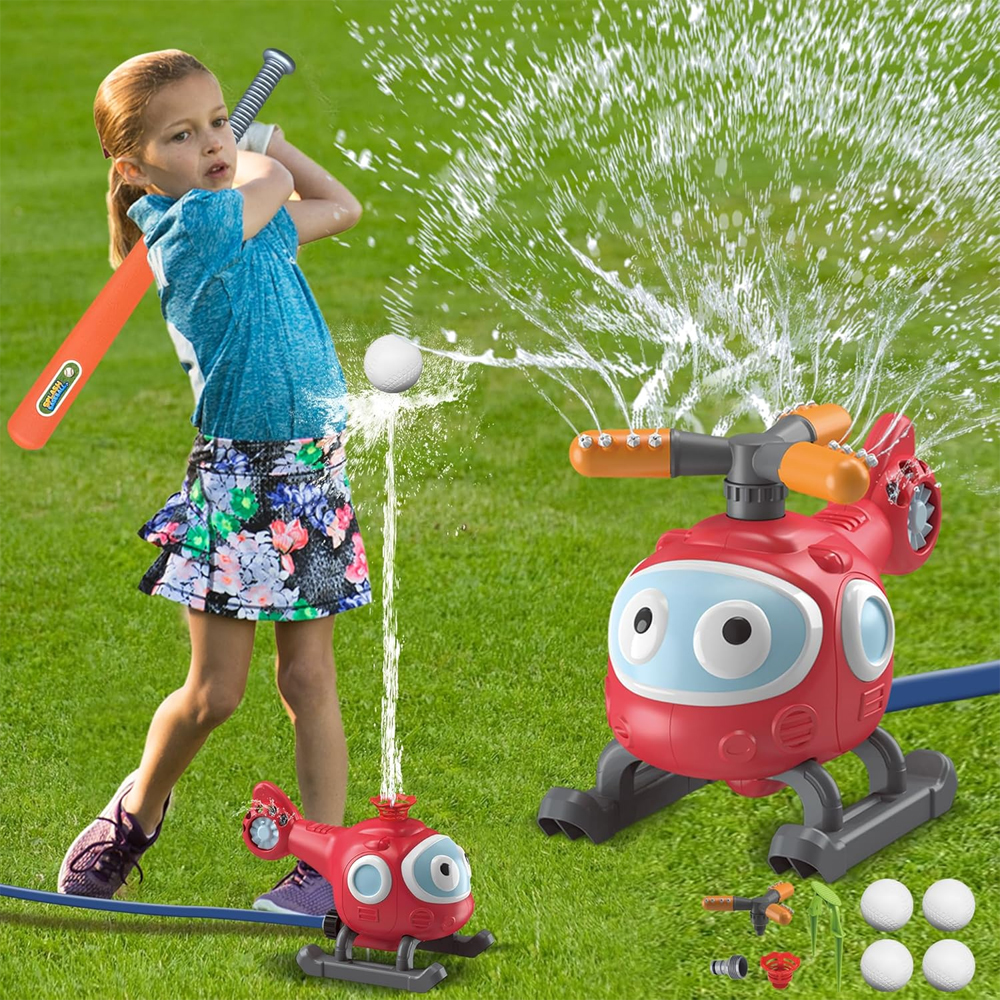 Space Rocket Sprinkler 360°Rotating Flying Outdoor Yard Water Sprinkler ...