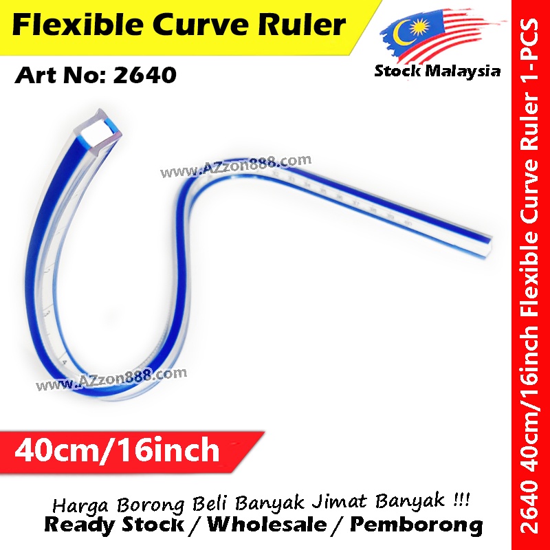 Flexible Curve Ruler Flexi Elastic Quilters Pembaris Penggaris Flexible ...