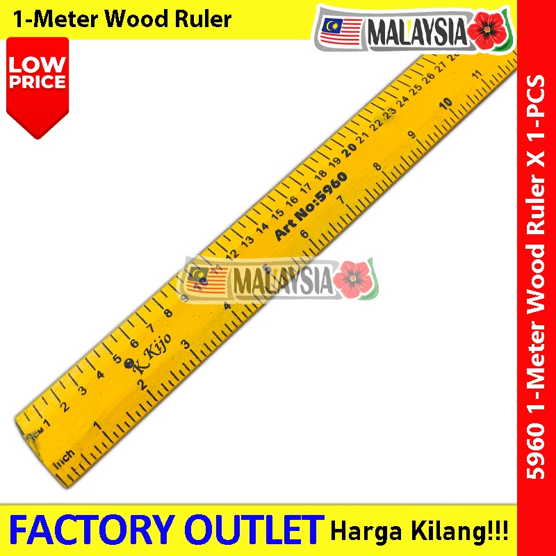 School Teacher Wood Ruler with Handle 1meter Wooden Ruler 100cm with ...