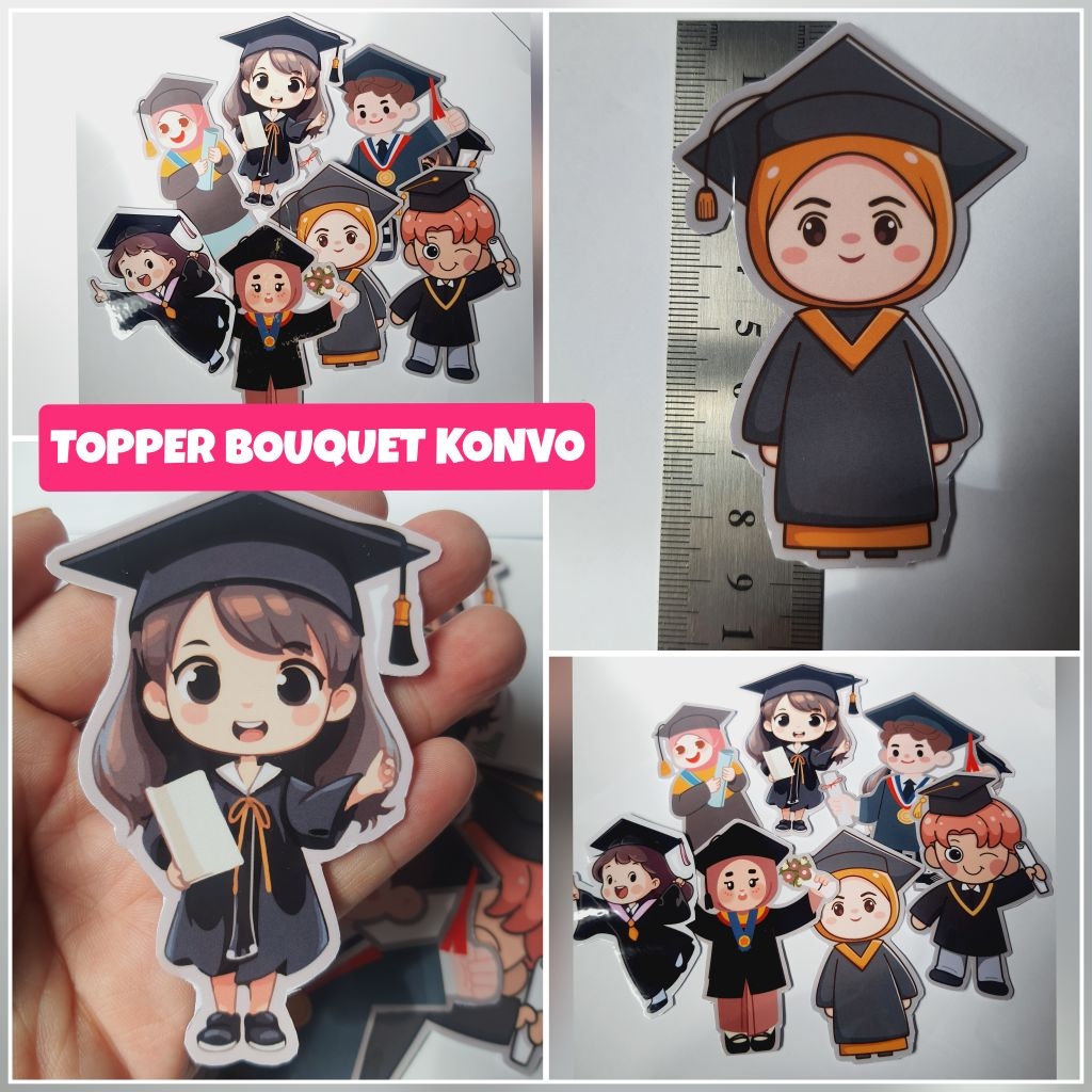 TOPPER BUNGA KONVO 2pcs (8cm-9cm) | Shopee Malaysia