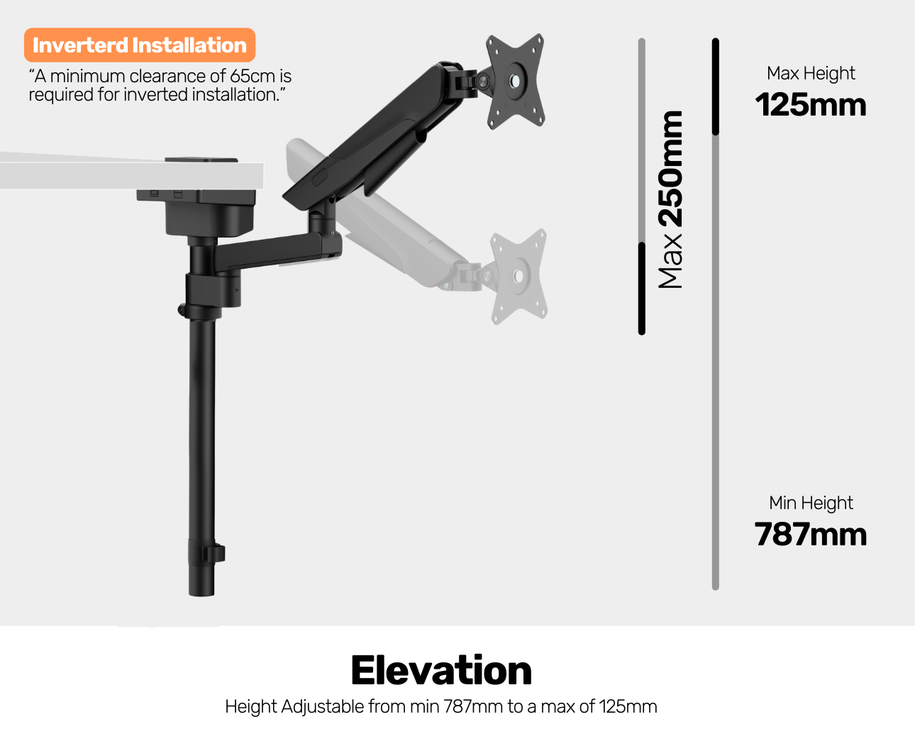the Aryl™ Flex Inverted Single Monitor Arm | Shopee Malaysia