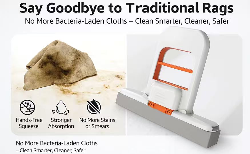 Mini Mop For wiping the table Foldable Durable Desktop Hand-Free Table ...