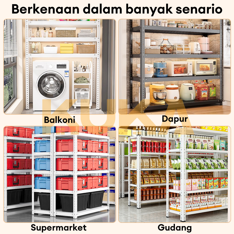 Storage Rack Household Freely Combinable Bookshelf Sundries Rak Kitchen ...