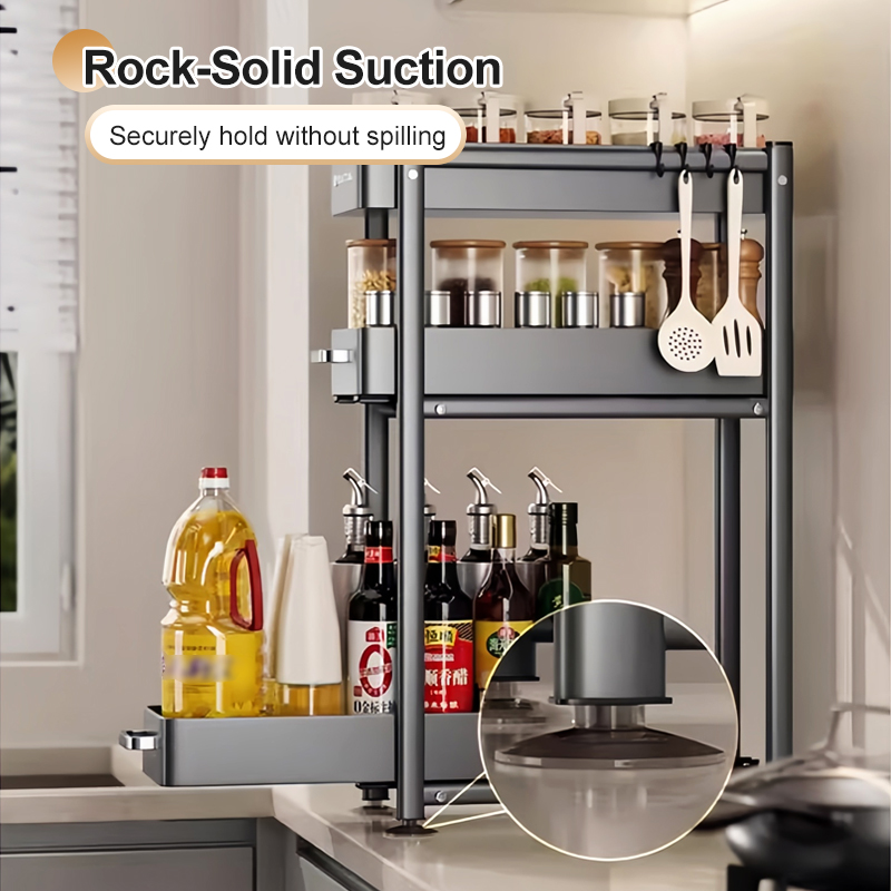 GSLIFE Pull Out Spice Rack Organizer Kitchen Seasoning Rack Organizer ...