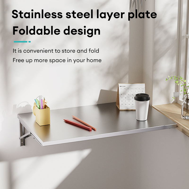 Stainless Steel Foldable Table Wall Mounted Table Kitchen Countertop ...