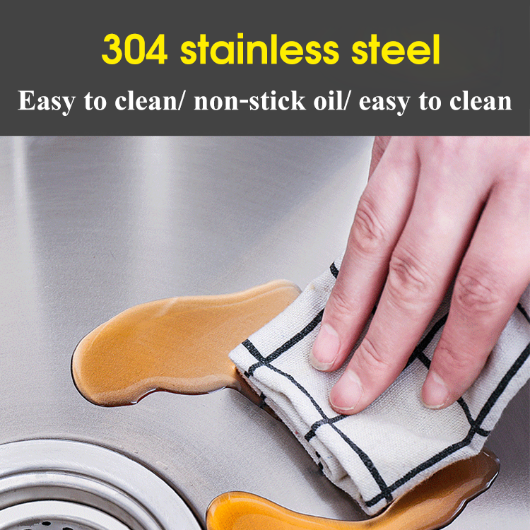 singki 100*50*80cm 304 stainless steel kitchen sink with Drain pipes ...