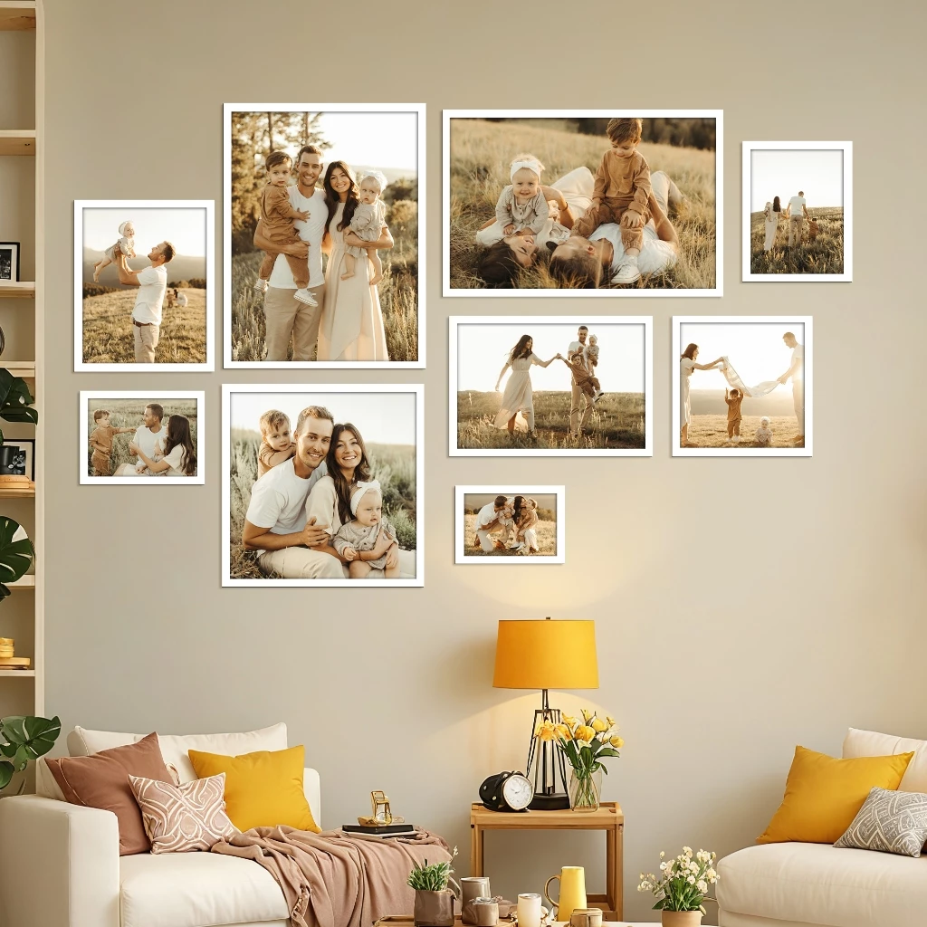 Wooden Picture Frame 4R / 6R / 8R / A4 / A3 Size Photo Frame Wall Decor ...