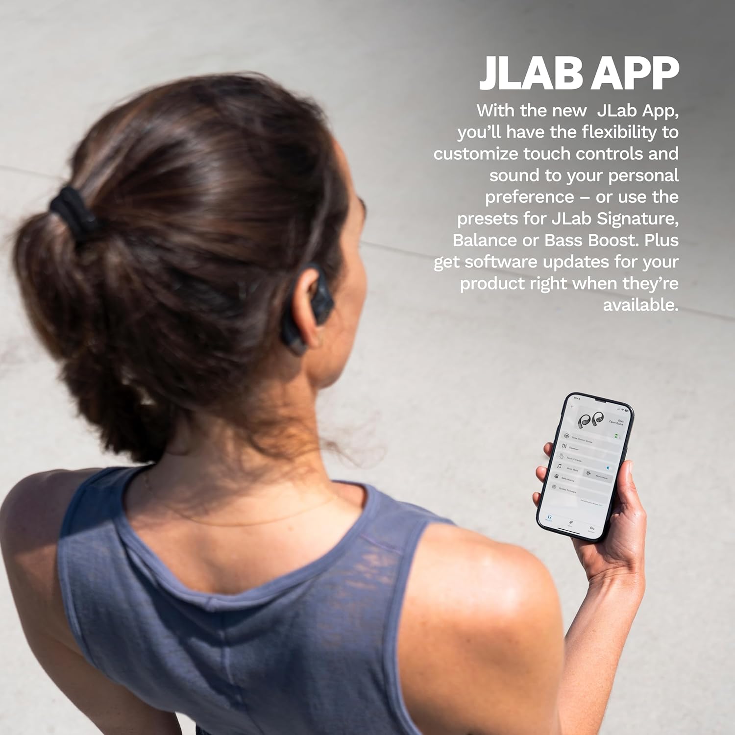 JLAB Epic Open Sport Air Conduction Wireless Bluetooth Earbuds with Hi ...