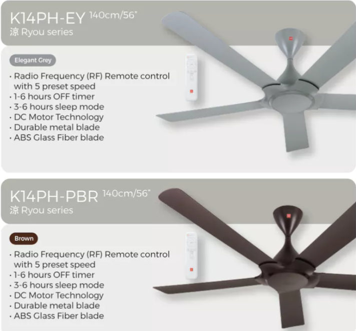 KDK RYOU SERIES K14PH-EY/K14PH-PBR CEILING FAN | Shopee Malaysia