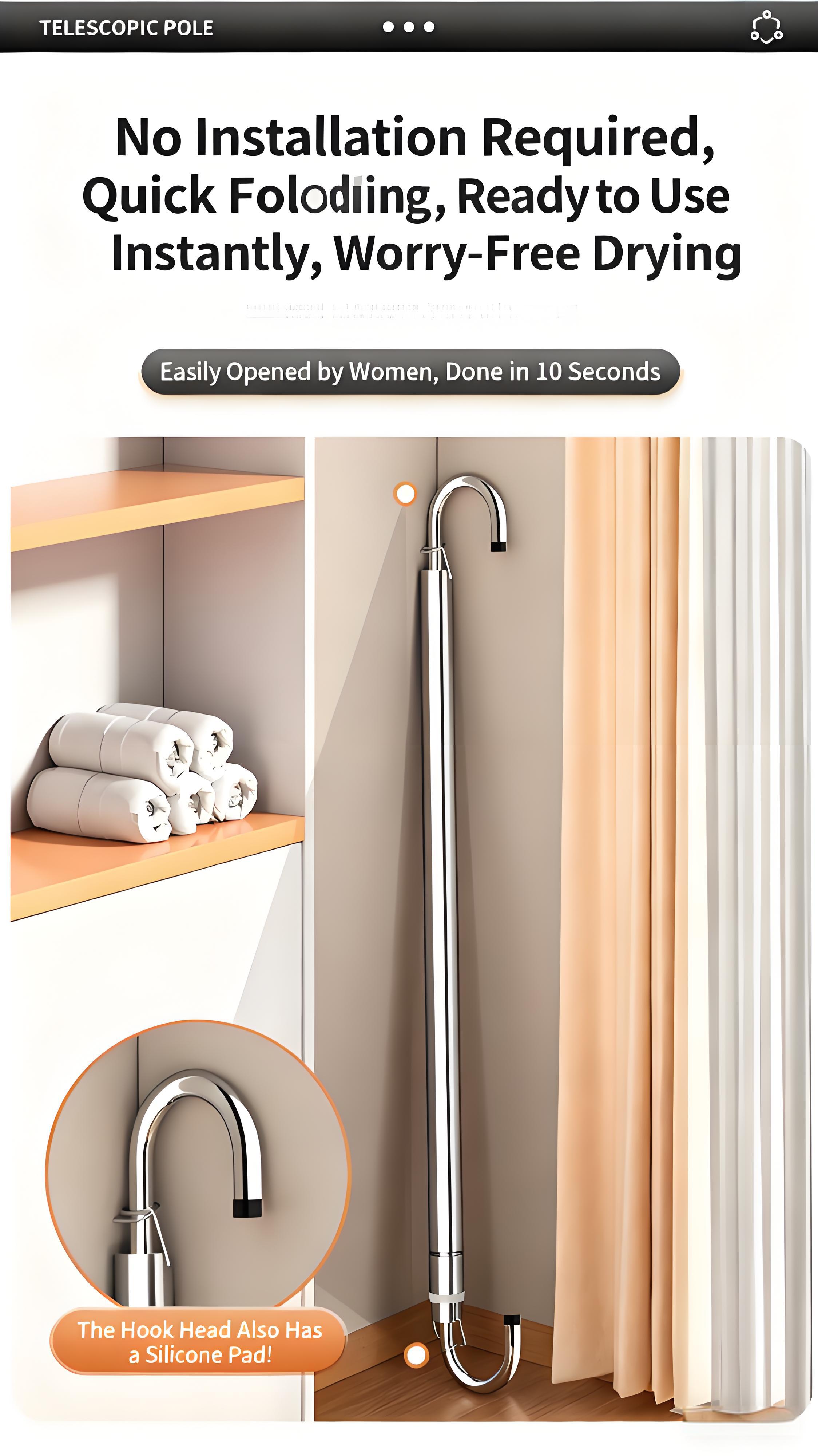 Clothes Rack Stainless Steel Extendable Balcony Outdoor Drying Rack ...