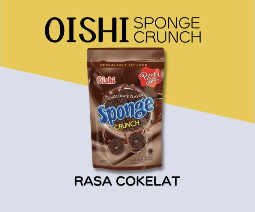 Oishi Sponge Crunch [80g] Resealable Zip Lock Chocolate Dipped Snacks ...
