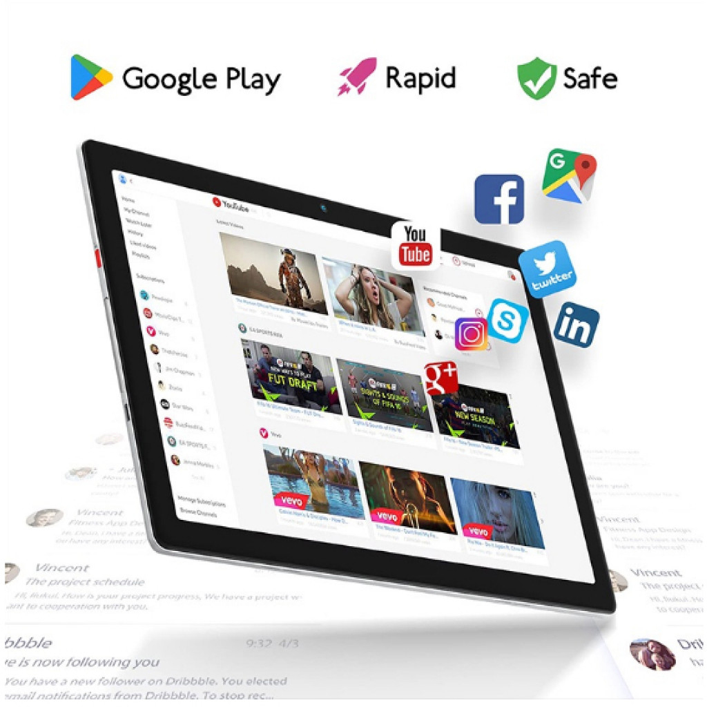 2025 Tab Galaxy S9 Ultra Baru 12 inci 16+512GB Tablet Kanak-Kanak Kelas ...