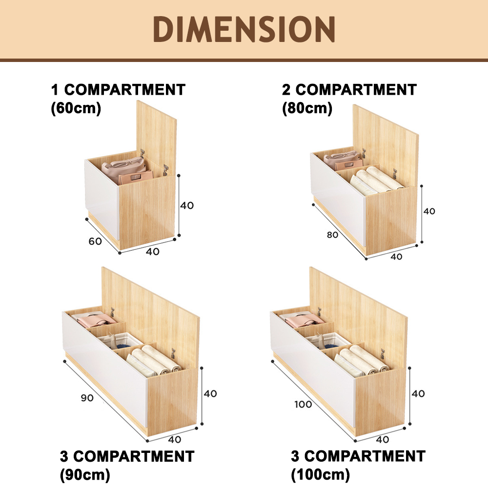 Borong365 Wooden Bedside Organizer Storage Cabinet Side Table Floor ...