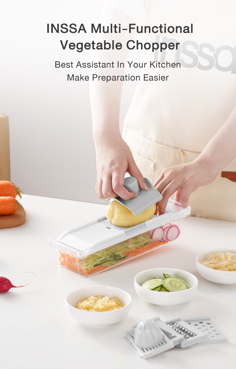 Simplus Food Chopper Multi-Functional 5 Blades with Container PSQH001 ...