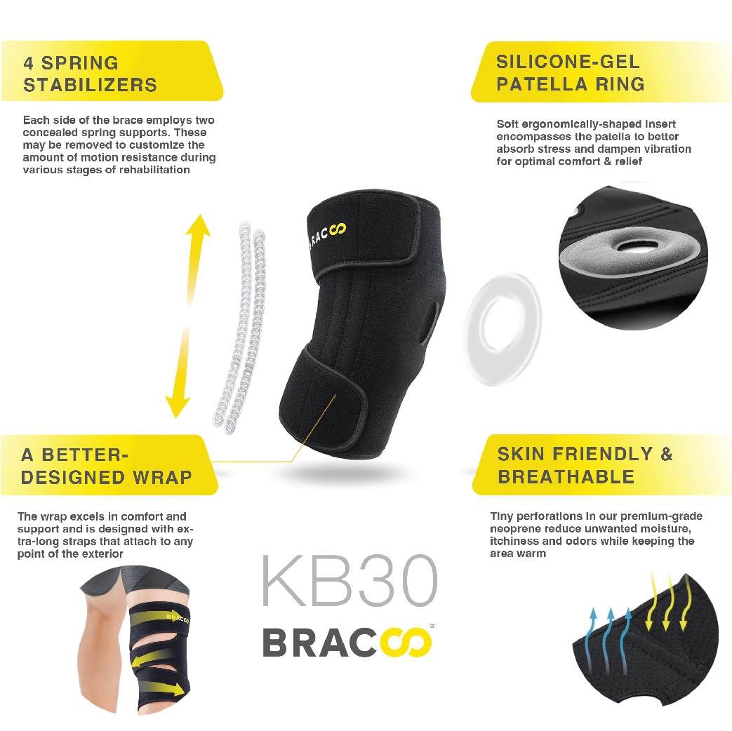 [Ready Stock] BRACOO KB30 Knee Support With Stabilizers Patellar ...