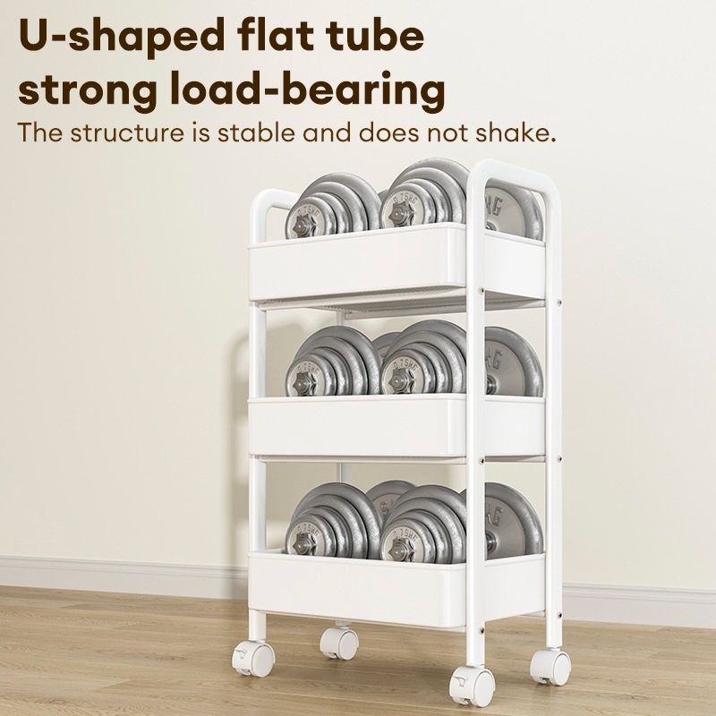 Carbon Steel Trolley Rack Multi-level Storage Trolley Rak Bedroom ...