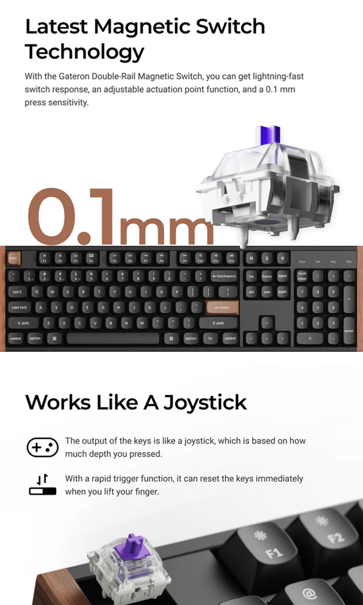 [New] Keychron K10 HE Wireless Magnetic Switch Custom Keyboard | 100% ...