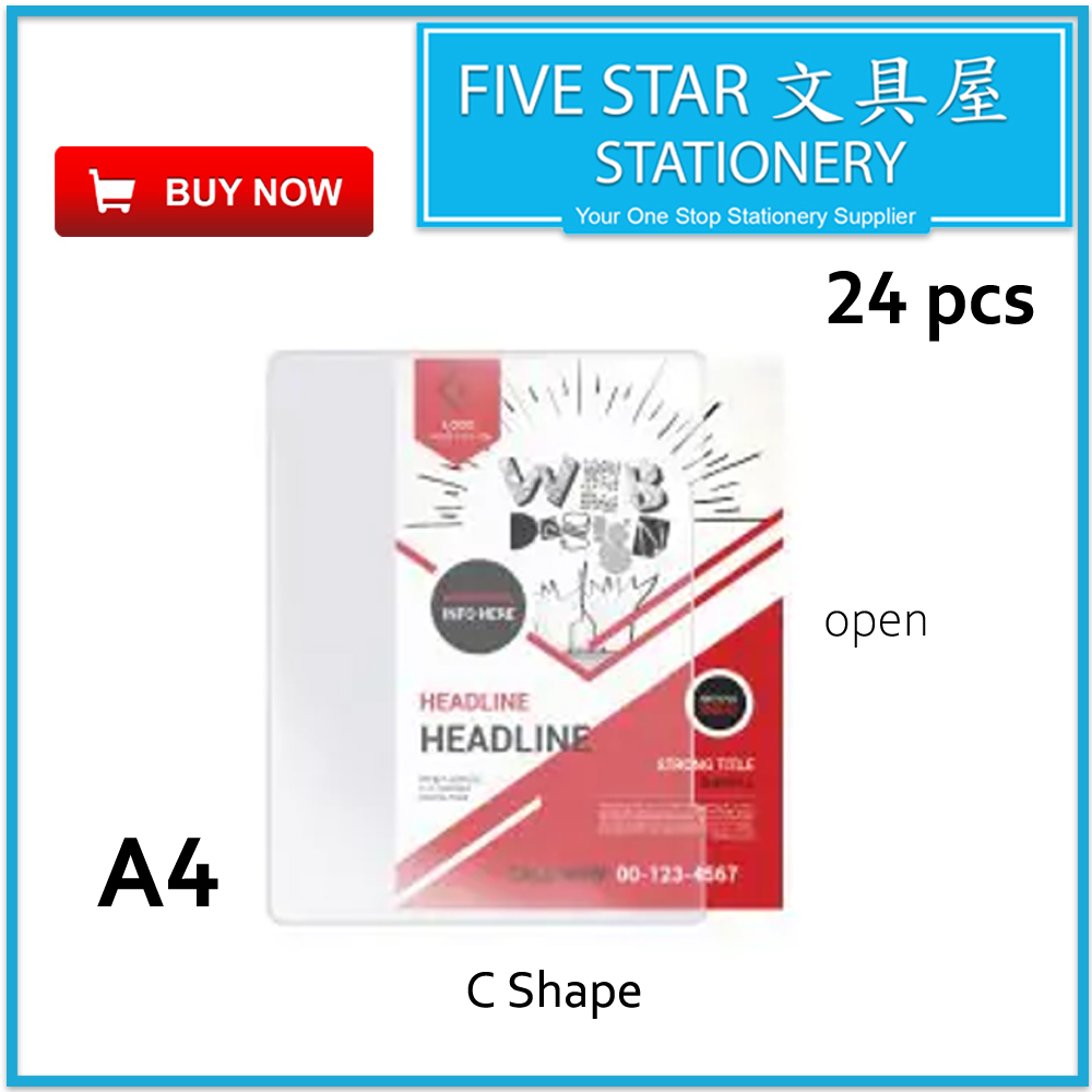 A4 Transparent Clear Holder File / Fail Plastik PP / PVC Document Clear ...