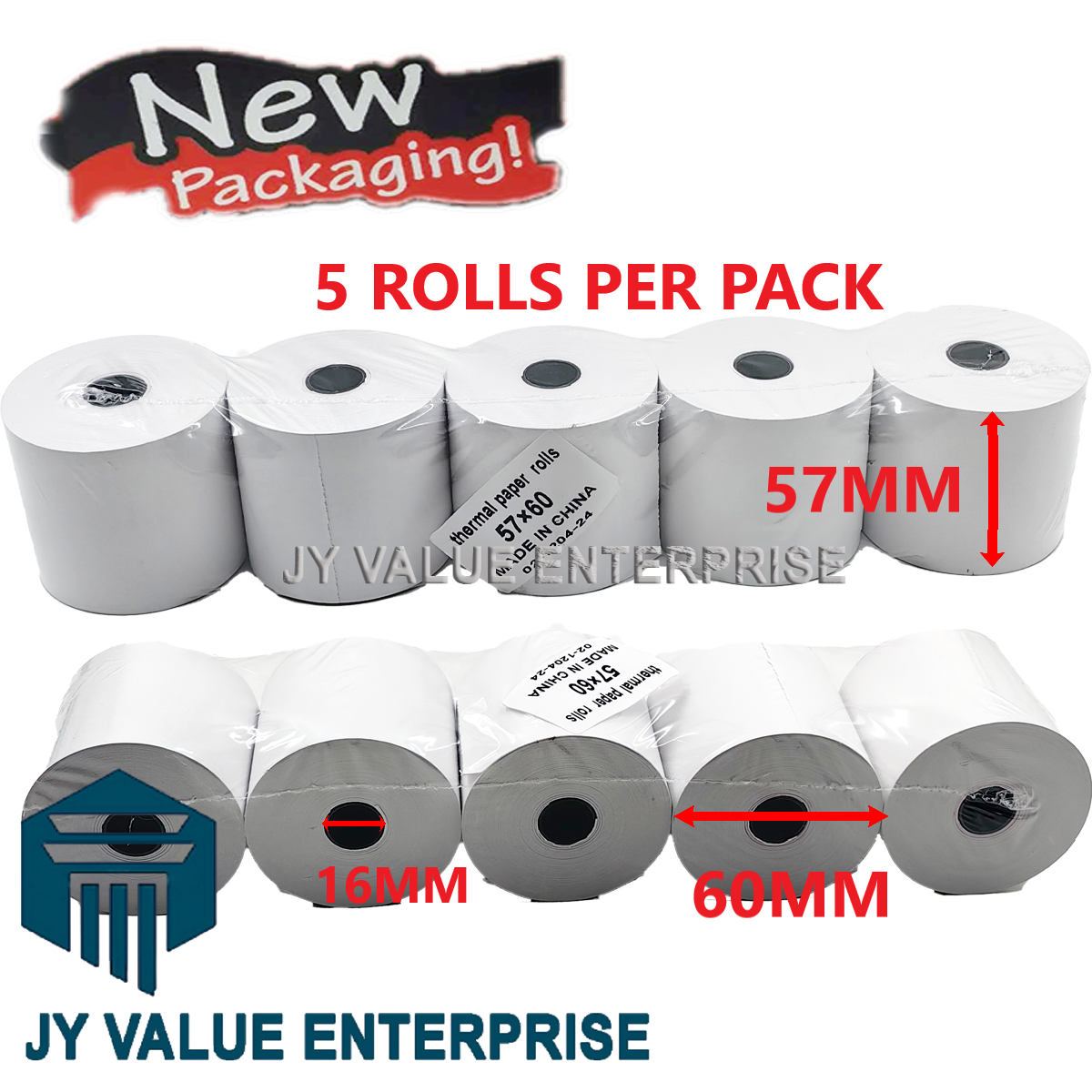 (5 ROLLS) Thermal Paper Roll 57mm x 60mm | Shopee Malaysia