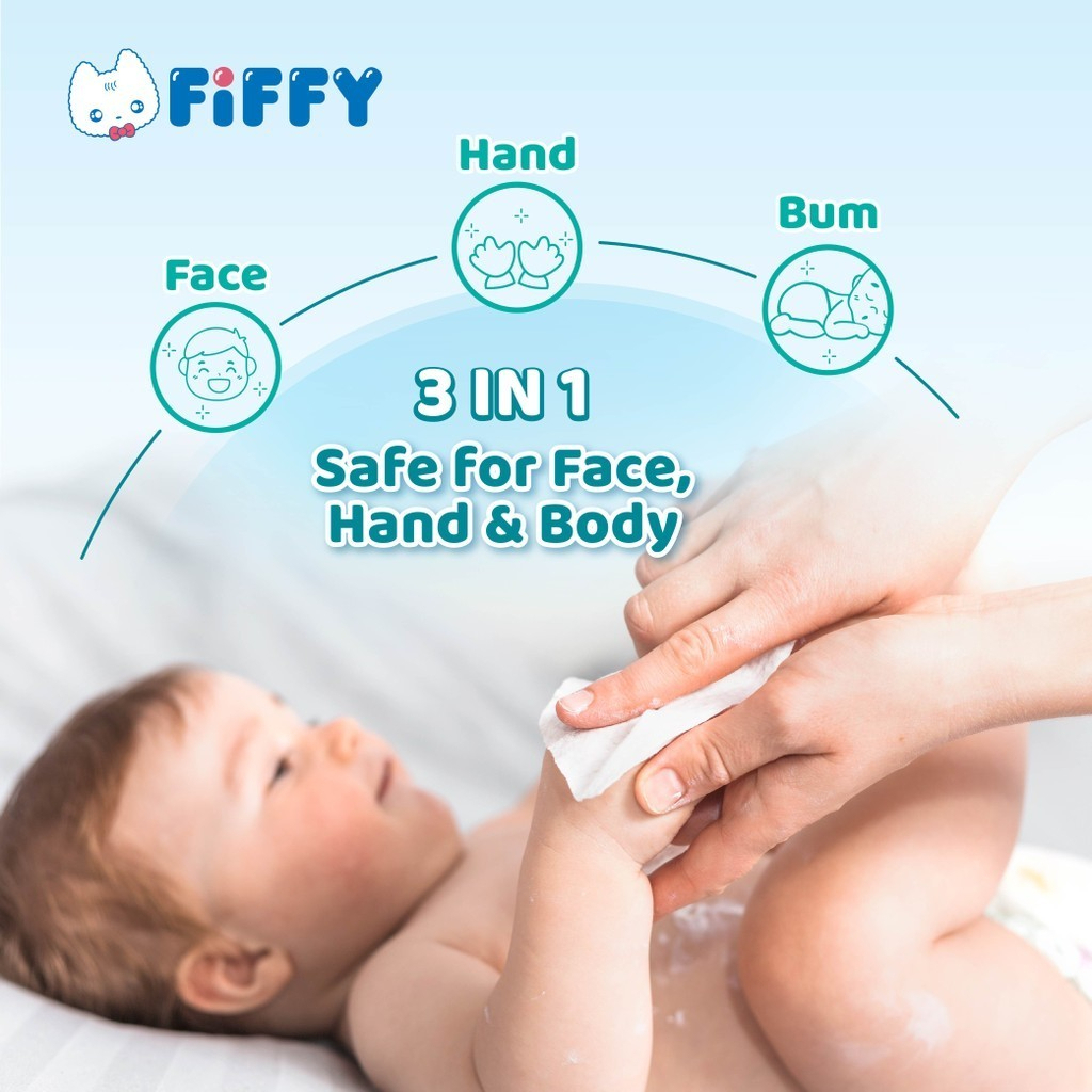 FIFFY TISU BASAH EDI PURIFIED WATER BABY WIPES 80s*2 (98-15-003 ...