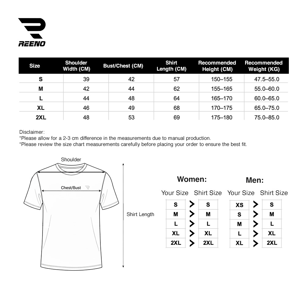 REENO Unisex Microfiber Jersey T-shirt S-2XL (140gsm) | Shopee Malaysia