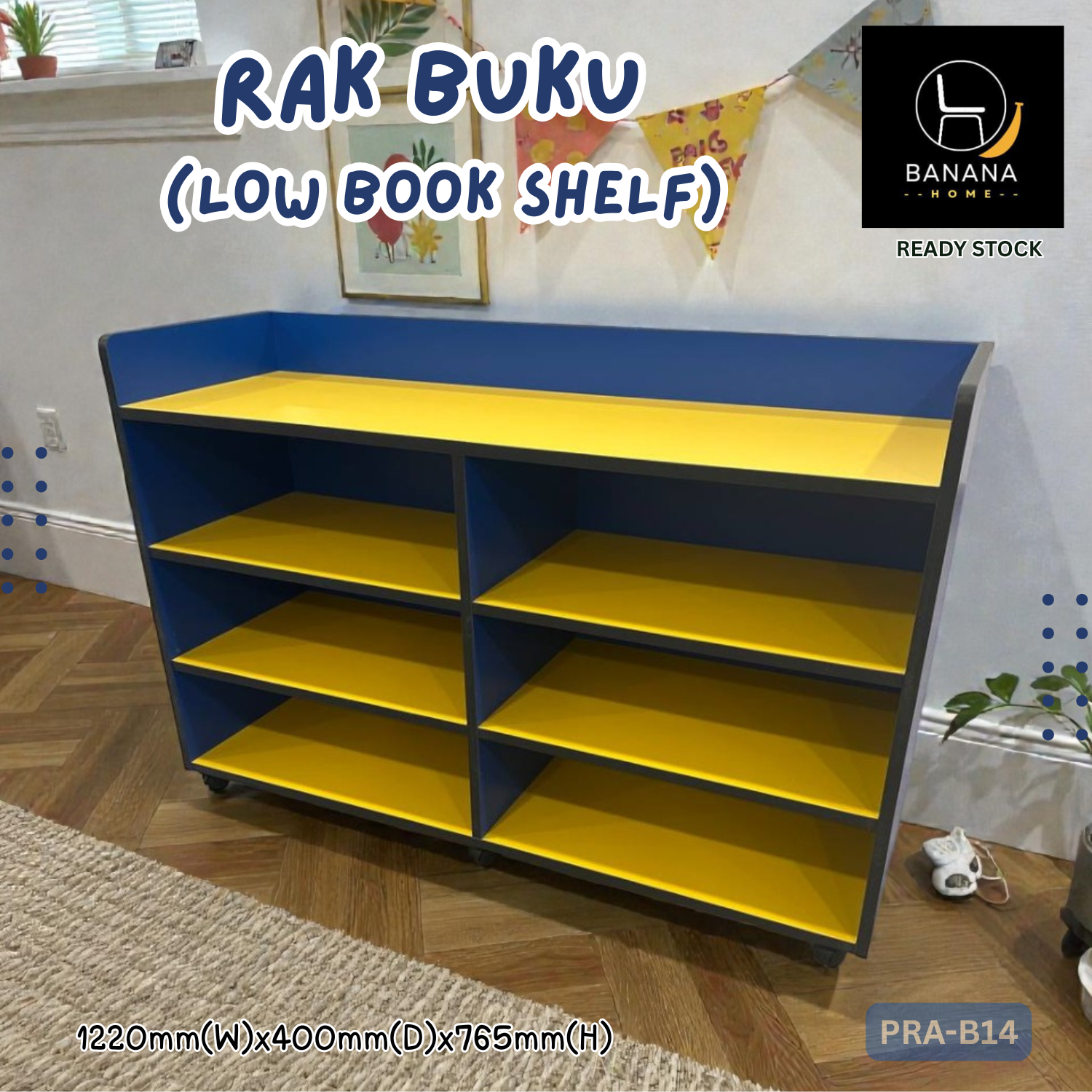 Rak Buku Ceria PRA-B14 | Low Book Shelf | Penyimpanan Ideal untuk Anak ...