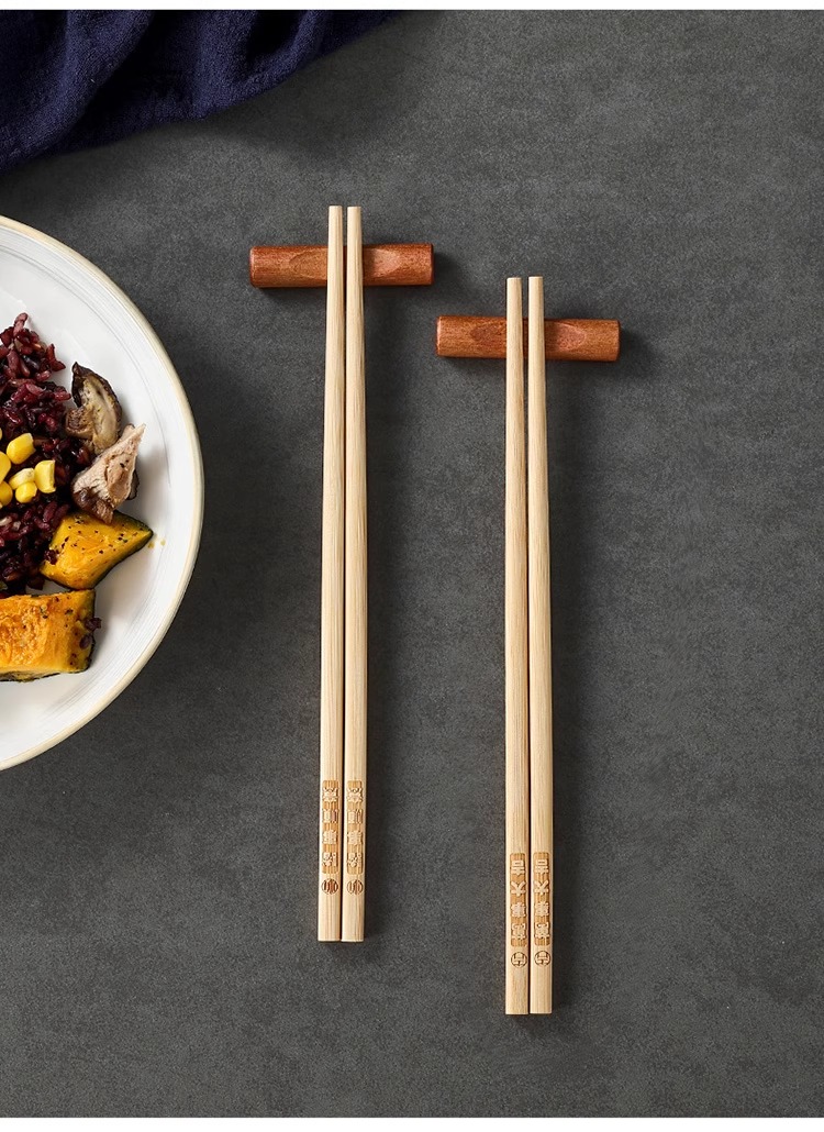 [楠竹木] Natural Bamboo Wooden Chopstick Home Use 10pcs set 24CM无漆无蜡天然楠竹筷子 ...