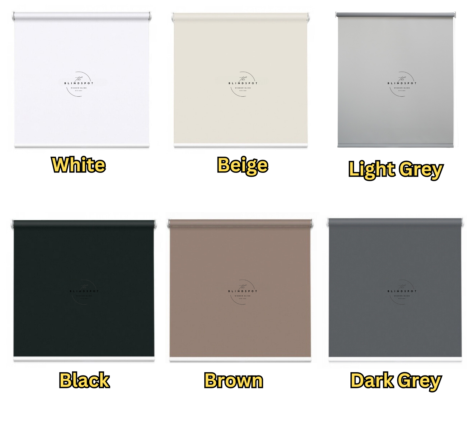 TheBlindSpot CUSTOM MADE 100% Blackout Roller Blind Sunblock PVC Blind ...