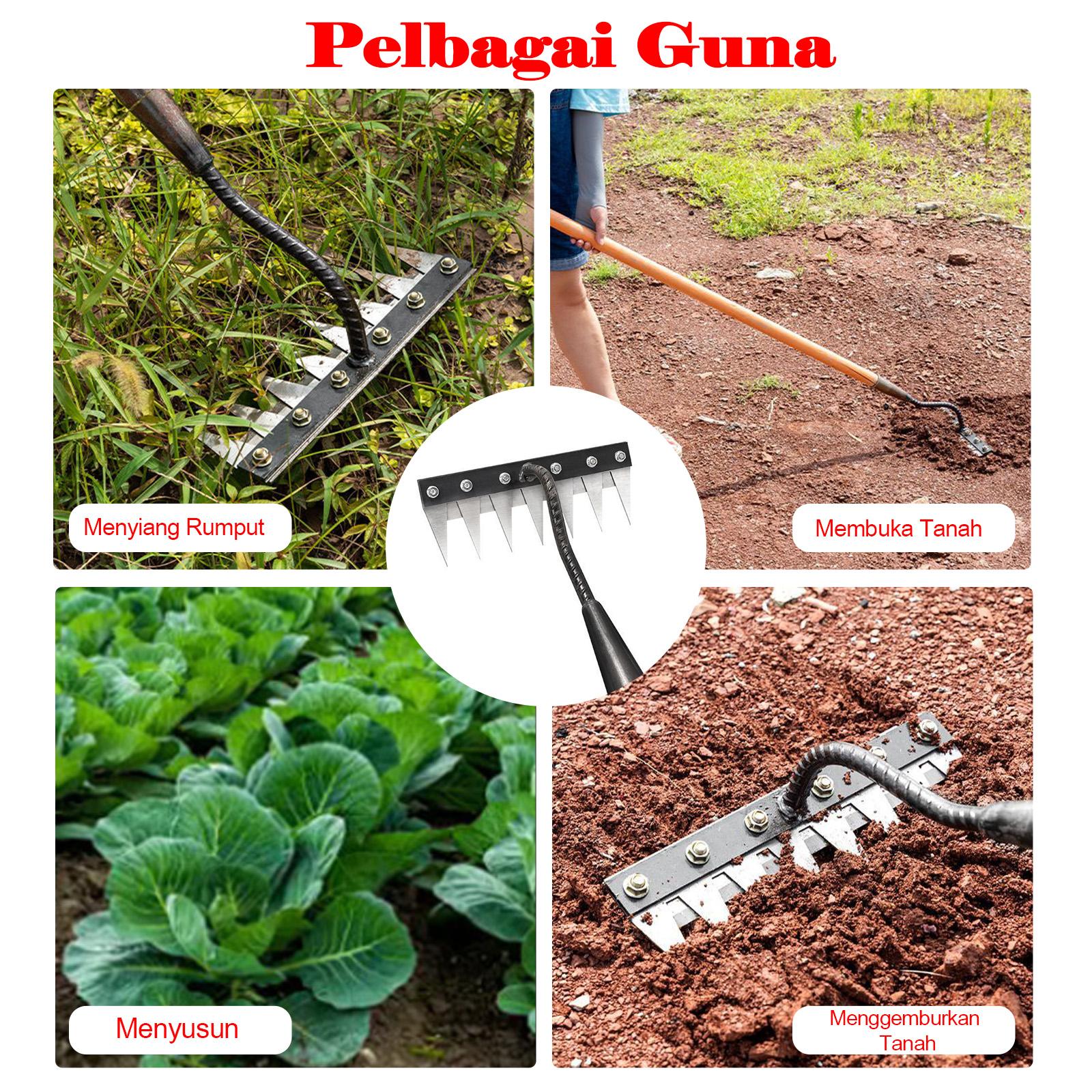 Alat Melonggarkan & Merawat Tanah | Set Cangkul, Rake dan Harrow Besi ...