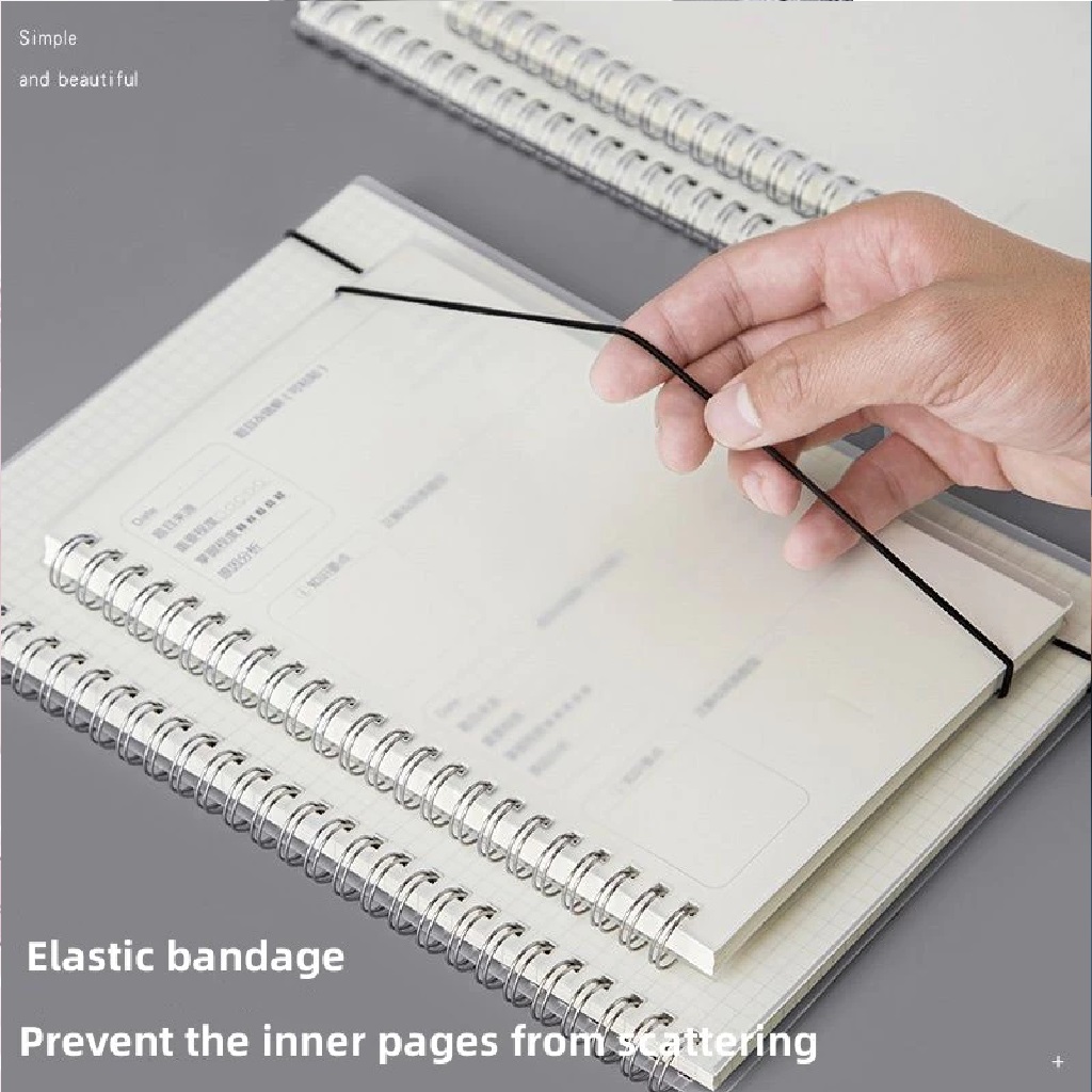 Spiral notebook 80g 80sheet 160pages grid lined blank A4 B5 A5 A6 ...