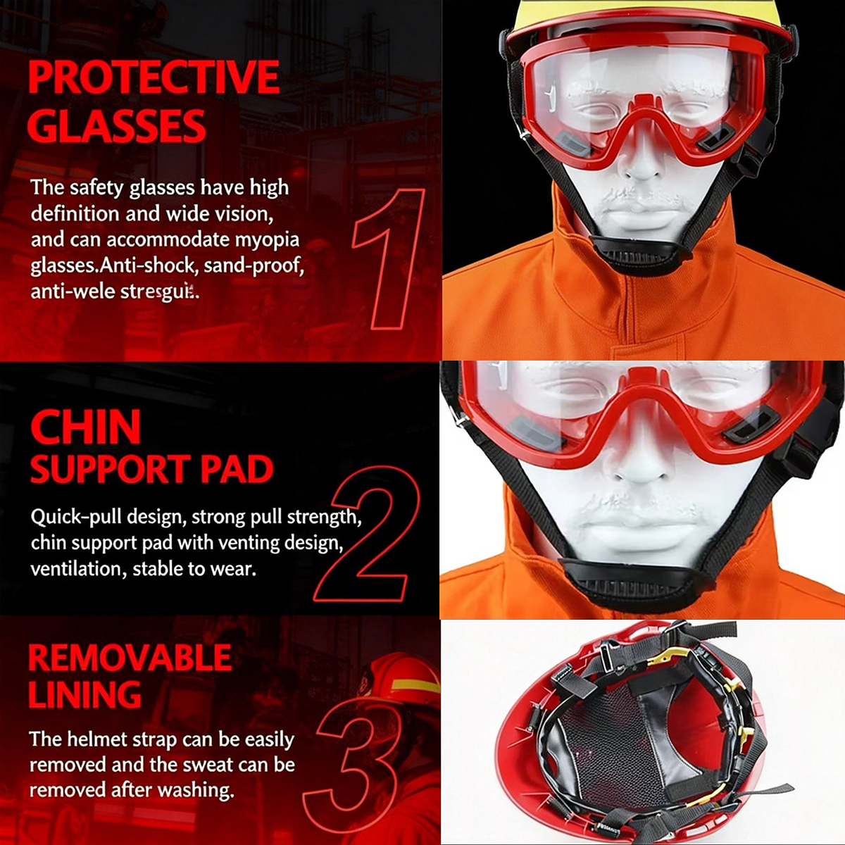 Emergency Rescue Helmet F2 Firefighter Safety Helmets Fire Protection ...