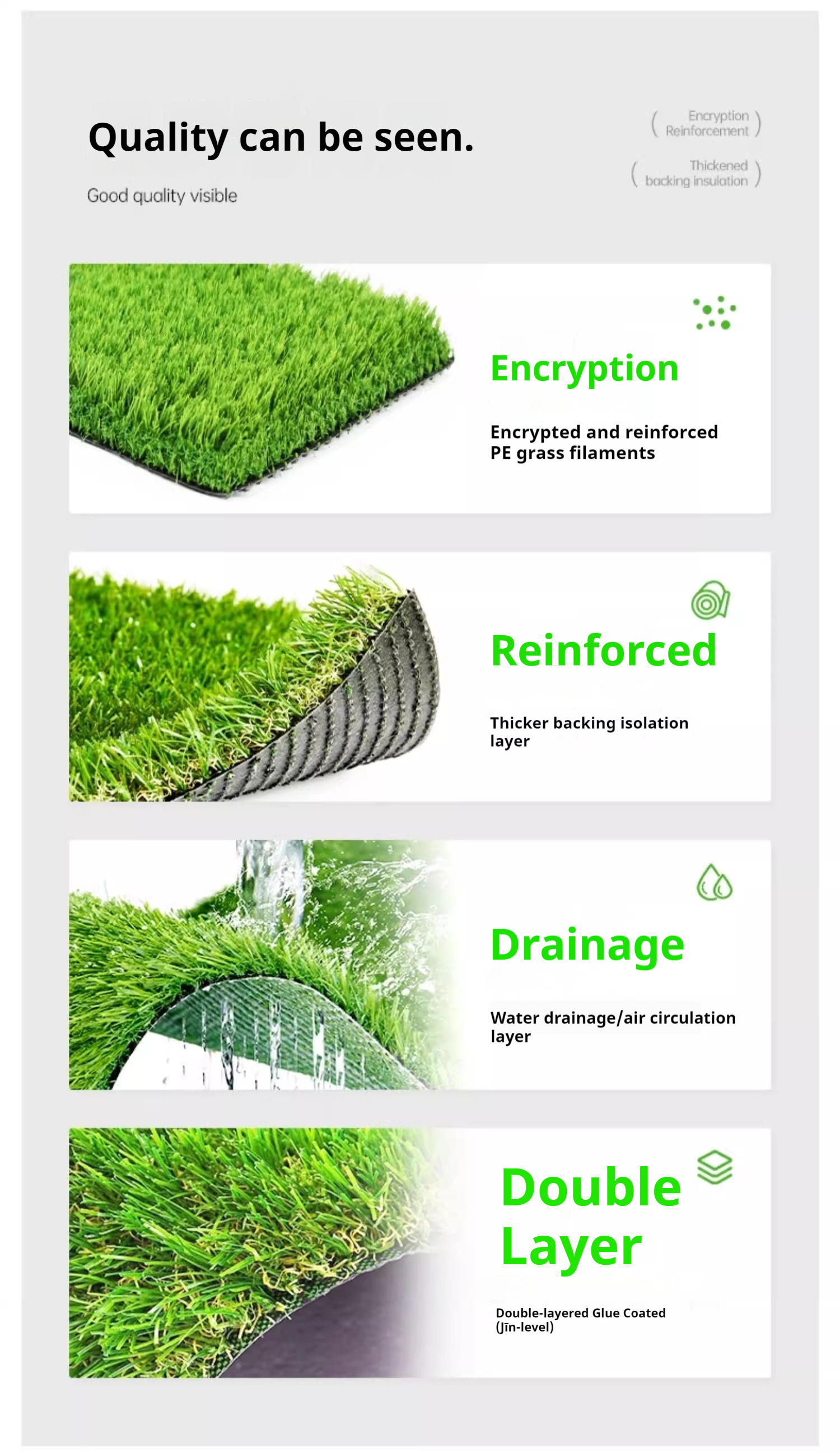 Rumput Karpet Tiruan Premium UV Protected Artificial Turf Green Carpet ...