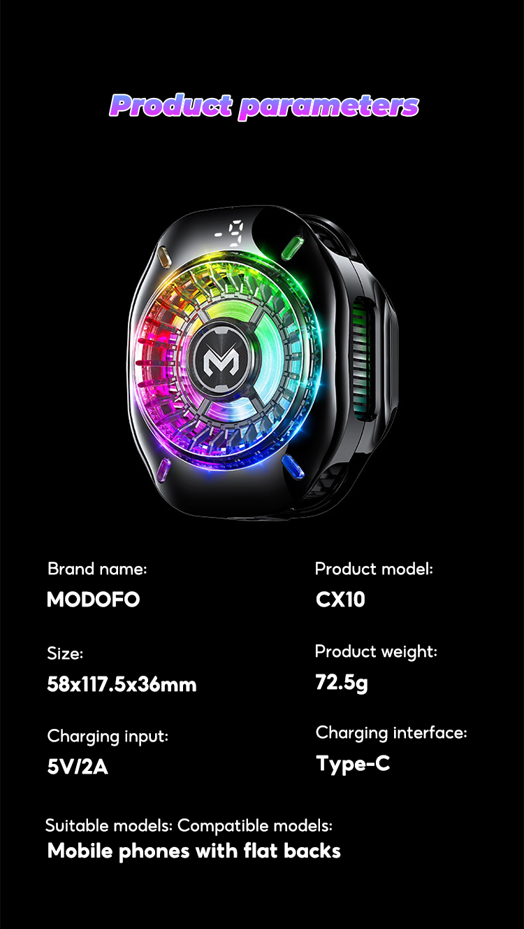 MODOFO Mobile Phone Cooler Portable Cooling Fan USB Powered Mobile ...